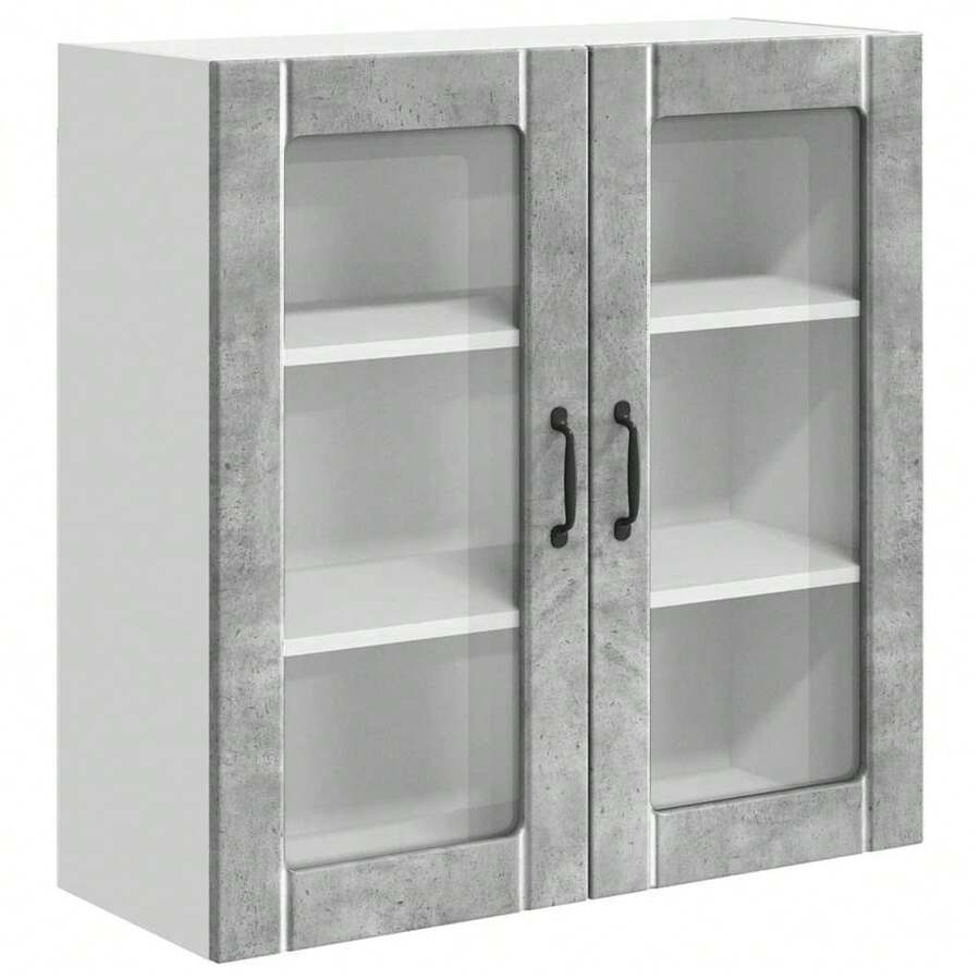 vidaXL Armario de cocina gris béton 80 x 31 x 80 cm madera de ingeniería - Gris - Ver 1