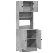 vidaXL Armario de cocina gris béton 60x50x180 cm ingeniería de madera - Gris - Ver 7