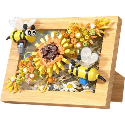 TendenciaJuego De Bloques De Construcción Marco Decoración Abeja 3dCalidad premium