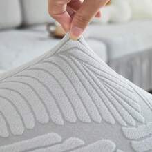 Fundas para sofá 1 pieza gris funda elástica para sofá con volantes protección duradera para sofás práctico accesorio para muebles del hogar 04 - Gris - Ver 2