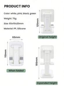 1pc Foldable Desk Phone Holder Stand, Compatible With All Smartphones, Ideal Office Accessory, Suitable For Android Phones, Birthday Gift For Family And Friends, Phone Accessory - Multicolor - View 11