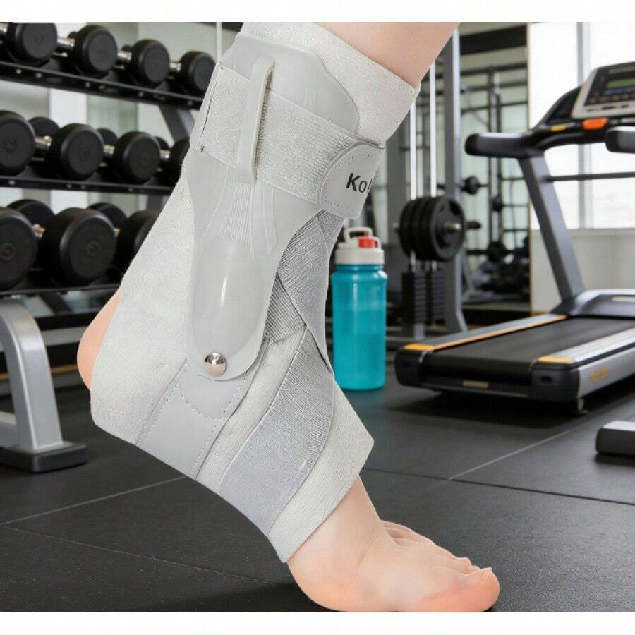 X-Large Gray Ankle Support Brace With Side Stabilizers For Achilles Tendon Plantar Fasciitis Injury Recovery - Xám - Xem 1