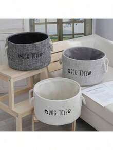 Cesta de almacenamiento de juguetes de peluche para mascotas con adhesivo - Caja de almacenamiento de juguetes para mascotas, cesta de almacenamiento espaciosa para mascotas - Organizador plegable de múltiples usos con asa resistente, adecuada para juguetes, ropa y suministros de aseo de perros - Diseño fácil de limpiar, creando un hogar ordenado, almacenamiento premium de juguetes, golosinas, accesorios y ropa sucia para mascotas sin desorden - Multicolor - Ver 9