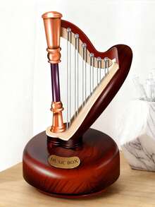 1个新款旋转小提琴音乐盒，鲁特琴造型创意家居装饰，小型乐器礼品八角形上弦音乐盒，生日礼物，圣诞礼物，圣诞装饰，圣诞礼物，送给她的礼物 - 樂器造型音樂盒擺飾 - 查看 17