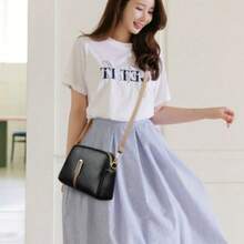 New Women Soft Leather Shoulder Bag - 黑色 - 查看 10