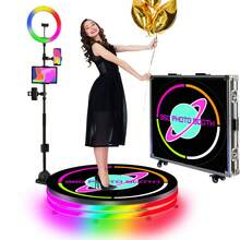 Cabina de fotos con video de 360 grados, anillo de luz, logotipo gratuito, control por aplicación, cabina de fotos para selfies con rotación automática de 360 grados y estuche de vuelo. - Tipo de Enchufe B USA (110-127V) - Ver 8