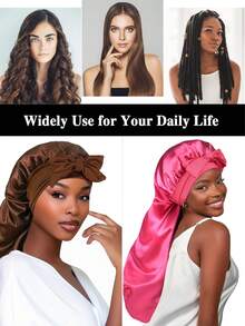 Hög elastisk nattmössa med lång tub, färgglad, söt år 2000, moderiktig, neutral, avslappnad, anpassningsbar, personlig och unik, det är den perfekta presenten till honom/henne, pojkvän/flickvän, familj eller vänner. - Multifärgad - Visa 4