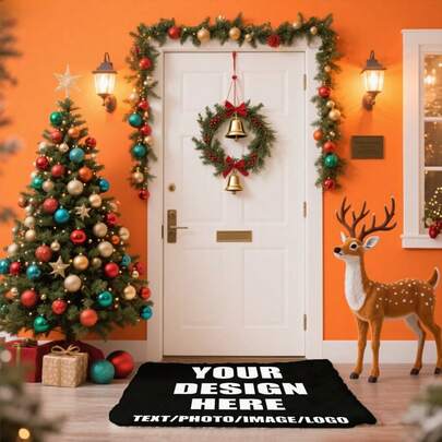 Customized Doormats, Personalized Floor Mats For Kitchen Sink, Entrance, Bathroom,  Christmas Door Decoration Scene , Customized Home Decoration, Perfect Housewarming Gift