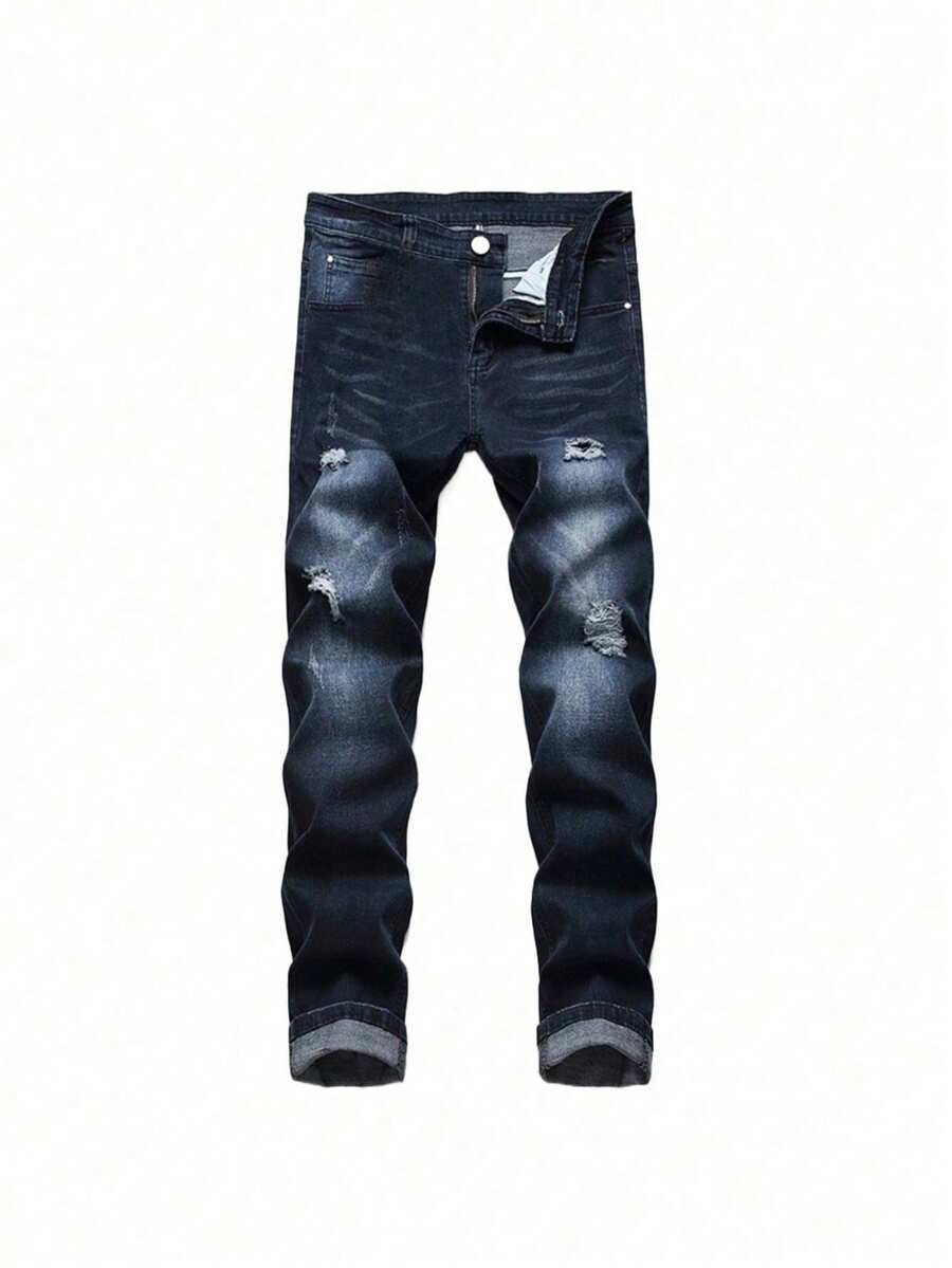 Men Jeans - Royal Blue - View 1