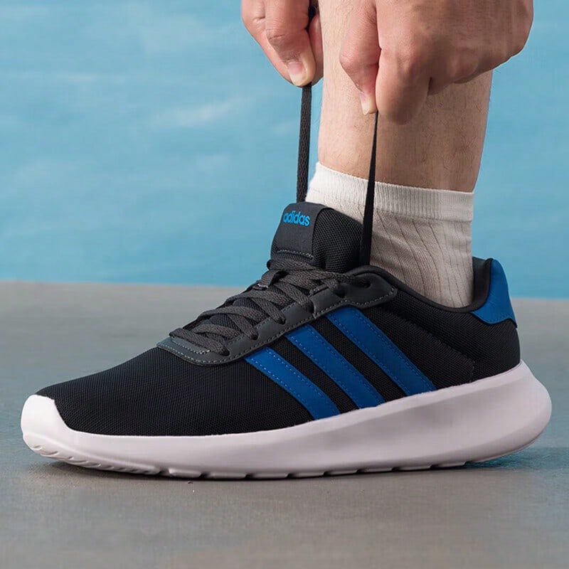 Adidas Men's Shoes 2025 New Winter Low-Top Running Shoes With Cushioning And Wear-Resistant Mesh Casual Sports Shoes - Black/Blue - View 1