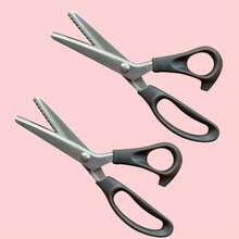 1 chiếc kéo tam giác, thích hợp để cắt vải, ren, giấy trang trí, khăn trải bàn, đồ thủ công mỹ nghệ và may vá. - màu đen - Xem 8