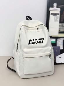 Fashionable Men's Backpack, AK47 New Print, Large Capacity Nylon Commuter Bag, Casual Daypack - Multicolor - View 3