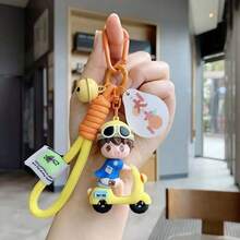 AD 1pc Creative Cute Bicycle Girl Couple Keychain Pendant, Delicate Women's Car Key Chain Bag Charm Accessory - Bicycle - View 14