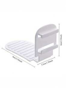 4pcs Anti-Slip Mattress Clips - Needle-Free Bedsheet Duvet Cover Fasteners, PP Material, White - Easy To Clean, Prevent Shifting And Wrinkling, Suitable For Various Bed Sizes, Simple Design, Sturdy Structure, No Drilling Required, Home Organization Tool, Convenient Solution, ABS Plastic, Practical Household Item