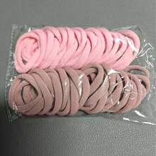 50Pcs Versatile Two-Tone Hair Ties Soft Synthetic Fiber Non-Slip Elastic Portable Daily/Yoga/Sleep New Year/Graduation/Travel Universal