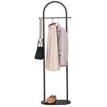 ccPerchero dorado con base de mármol metal moderno soporte para ropa para recámara perchero de pie soporte resistente para bolso sombrero bufanda chamarra negronn - Negroconbasedemrmolnegro - Ver 1