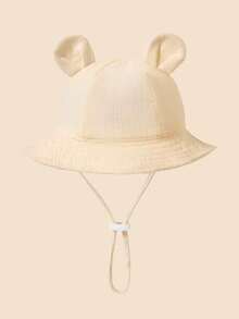 1顶男女通用泰迪熊耳朵设计网眼渔夫帽 - 透气防晒可爱夏季户外帽 - 1PC - 查看 13