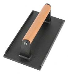 TendenciaPrensa De Hierro Fundido Para Parrilla Carne Mango De MaderaCalidad premium - Negro - Ver 1