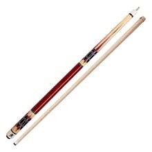 Taco de billar de madera de arce sólido de 148 cm con punta de 13 mm, adecuado para carambola/9 bolas, con protección de unión central y unión rápida, diseño de patrón exquisito, esencial para entusiastas del billar, estructura de 1/2 pieza, 19-20 onzas, punta de 13 mm - 413 Arce 5 - Ver 7