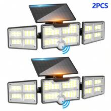 1pc/2pcs Solar Powered Panel With 122 LED Lights, Provides Bright White Outdoor Lighting. It Has 3 Mode Switches And IP65 Waterproof Rating. Suitable For Lighting From Dusk To Dawn, As Well As Halloween, Christmas, Corridor Lighting And More. - White Light - View 11