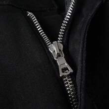 Vaqueros Masculinos Slim Tapered con Rotos y Parches, Denim Premium de Estilo High-Street, Acabado Envejecido y Comodidad Casual para el Día a Día - Negro - Ver 6