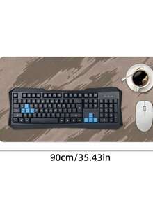 Stripe Camo Extra Large Mouse Pad - Non-Slip, Washable Rubber Base Desk Mat, - White - View 5