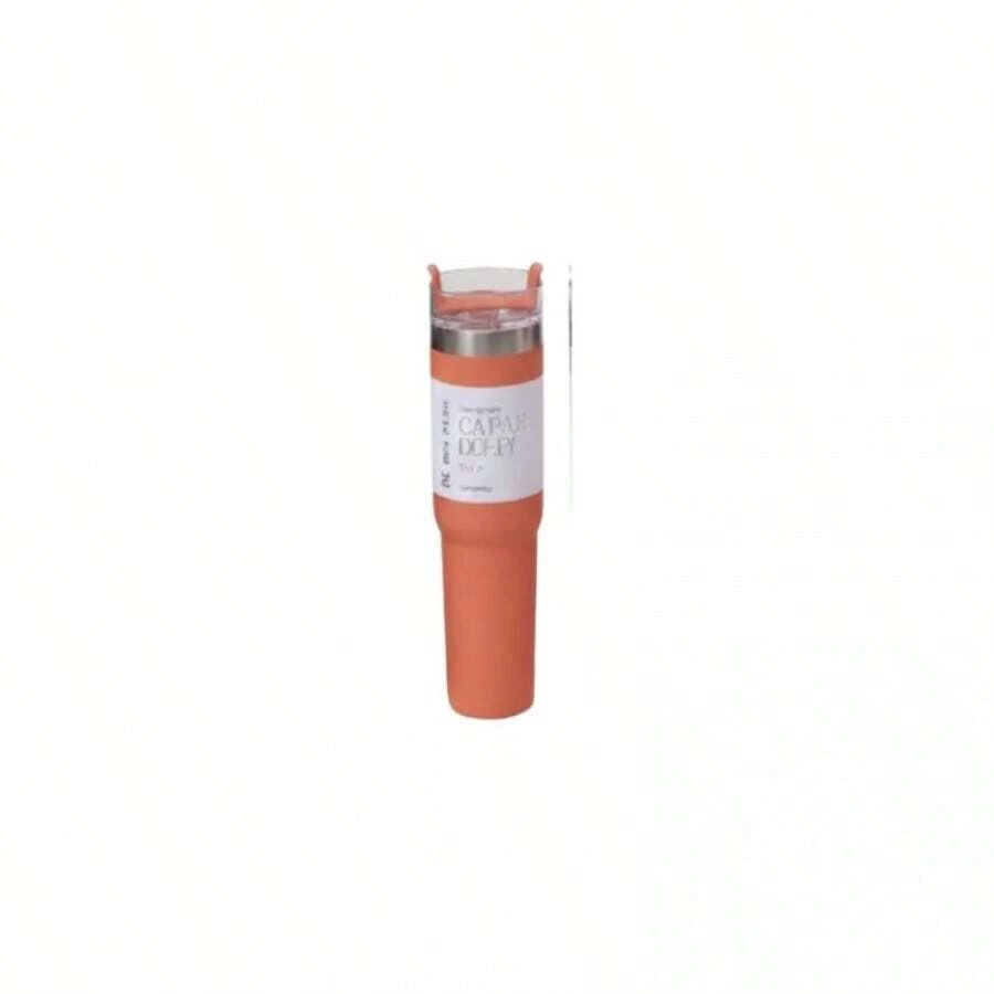 20oz Stainless Steel Thermal Mug With Rotating Lid - Orange - View 1