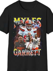 Myles Garrett Browns Shirt Football Shirt Sports Shirt Game Day Shirt Cleveland Shirt Custom Tshirt Handmade Vintage Shirt Graphic Shirt - màu đen - Xem 1