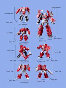 1Set 6-In-1 Alloy Fire & Engineering Transforming Team For Kids Aged 6+ - /Fire/Excavator/Spray Truck Combined Rescue Robot, Realistic Collectible Premium Gift Box Toy For Boys - Cool Transforming Toy - View 10