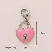 1pc Fashion Stainless Steel Heart To Heart Cat Claw Clover Lock Mama Pendant. Vacuum Plated 18K Gold, Suitable For DIY Jewelry, Necklace Accessories, Bracelet Accessories, Earring Accessories, Keychain Accessories, Bag Accessories, Wallet Accessories, Can Be Worn As Exquisite Pendants To Show Personal Charm, And Can Be Given As Gifts To Wives, Mothers, And Girlfriends. Ladies' Jewelry. - Multicolor - View 10