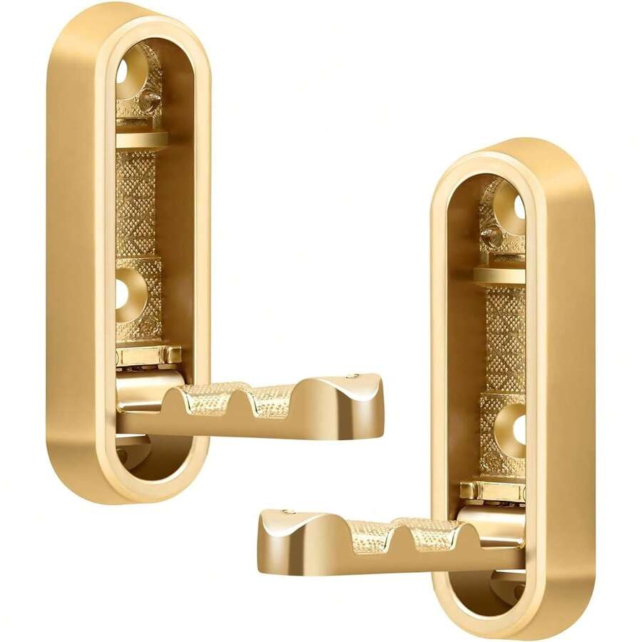 2个可折叠重型锌合金墙钩，可伸缩隐形折叠墙钩，用于悬挂外套、围巾、帽子、浴袍、钥匙、包包 - 彩色 - 查看 1