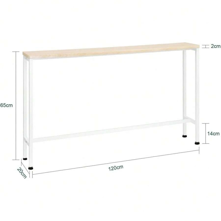 SoBuy Mesa Consola Mesa de Entrada Consola Recibidor Estrecha Mesa de Sofá Delgada para Sala de Estar(Madera Natural FSB19-Z) - 1 - Ver 1