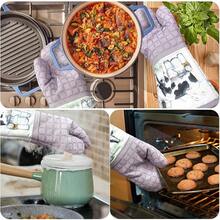 Silicone Printing Oven Mitts Heat Resistant To 500 Degree,Yarm-Dyed Oven Gloves With Animal Design Non-Slip For Kitchen CooFKing Barbecue BaFKing And Machine Washable. (Purple Oven Mitts),PurpleOvenMitts - 紫色隔熱手套 - 查看 7