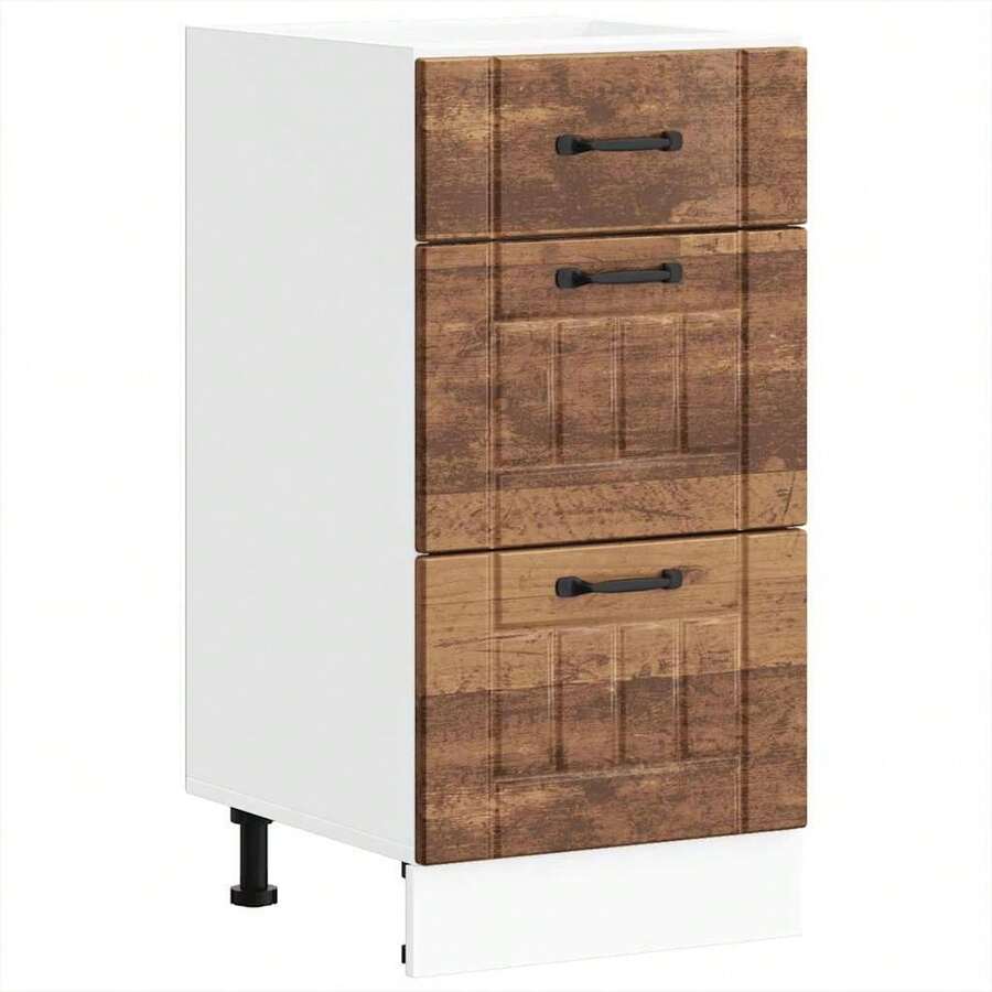vidaXL Armadio da cucina Lucca vieux bois bois ingénierie - Castano - Visualizzare 1