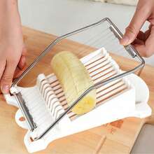 10片不锈钢切蛋器，适用于切肉、火腿、水果、鸡蛋、软奶酪，厨房工具 - 彩色 - 查看 2