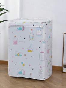 Thickened Printed Anti-Sunshine Washing Machine Cover, Home Washing Machine Drum Cover Towel,Fit Washing Machine Dust Cover,Protective Cloth, Dryer Cover ,Reusable Laundry Ball, Best Choice For Gifting Relatives And Friends,Mother's Day Gifts,Valentine's Day Gifts - Multicolor - View 9