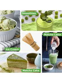 1pc Matcha Powder Whisk, Bamboo Tea Brush, Green Tea Stirring Stick, Essential For Home And Back To School - Yellow - View 5