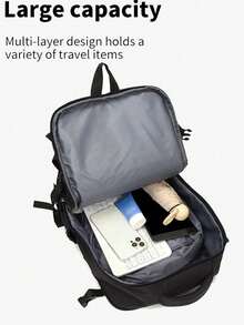 男士旅行背包，轻便，适合短途旅行、通勤、旅行行李，大容量，可装笔记本电脑，是返校季必备单品 - 彩色 - 查看 4