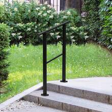 Handrails For Outdoor Stairs, Metal Railings With Mounting Kit For 2 Steps, Outdoor Handrails For Seniors, Concrete Stairs, Veranda And Terrace - 2nd Order - View 5