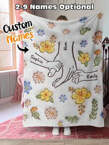 Esta manta personalizada para el Día de la Madre se puede personalizar con tu nombre. Se puede usar como chal, manta con estampado floral o manta con mensaje de aniversario. Es un regalo ideal para el Día de la Mujer, el estreno de una casa, el Día de San Valentín, aniversarios, el Día de la Madre y otras ocasiones. También es un regalo perfecto para mamá, abuela, esposa, esposo, padre, madre, familia y amigos. Adecuado para aniversarios, el Día de la Madre y cumpleaños. - Estilo 1 - Ver 46