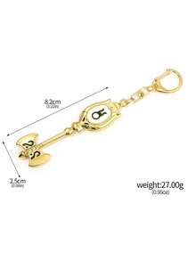 1个十二星座金色金属钥匙扣，女士款 - 星座图案钥匙圈，带龙虾扣，可作装饰包包挂饰，礼品及配饰，钥匙收纳器，设计精美，做工精细，收藏佳品 - 金色 - 查看 14