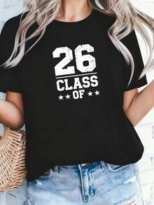 Camiseta de Graduación Clase 2026, Divertido Regalo para Estudiantes de Último Año-1 - Negro 4 - Ver 2