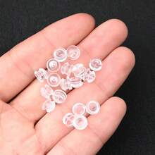 100/200/600pcs Soft Silicone Rubber Earring Back Stoppers For Stud Earrings DIY Earring Findings Accessories Bullet Ear Plugs - Clear - View 3