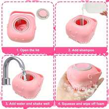 Luxury Pet Grooming Kit: Dog Brush, Flea Comb, Dog Washing Brush, Pet Nail Clippers, Dog Toothbrush Set - Essential Tools For Your Beloved Pet To Happily And Healthily Self-Groom, Trim Nails, Maintain Coat, And Clean Teeth - Pink - View 9