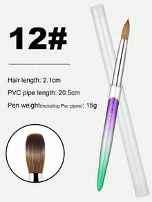 Cọ vẽ móng tay acrylic Kolinsky chất lượng tốt, cọ lông chồn nghệ thuật cán gỗ, cọ tạo gel, dụng cụ vẽ móng. - Nhiều màu - Xem 8