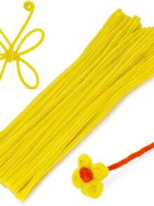 100/200pcs Soft Fiber Cleaning Sticks, Multi-Color Chenille Fuzzy Sticks, Dense Chenille Fuzzy Sticks, Soft Twist Sticks, Fiber Cleaning Sticks, Suitable For Arts And Crafts DIY Decoration - Baby Pink - View 7