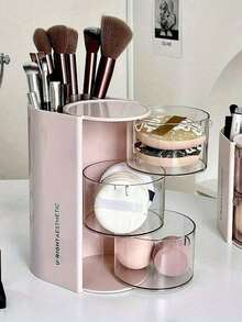 This 3-Layer Divided Storage Box Is Made Of ABS Material, Which Can Not Only Protect Powder Puffs And Makeup Sponges From Dust And Moisture, But Also Neatly Store Small Items Like Air Cushion Powder And Lipsticks. It Is Very Suitable For Cosmetic Storage, Jewelry Storage, Hair Accessory Storage, Desktop Decoration, Or As A Valentine's Day Gift. - Multicolor - View 6