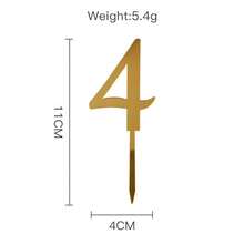 新款0-9岁生日快乐蛋糕顶层金色亚克力婚礼蛋糕顶层儿童生日派对节日蛋糕用品性别揭晓派对用品 - 彩色 - 查看 22