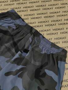 Hidkat Women's Workwear Camo Casual Pants Featuring Large Patch Pockets, Elastic Waistband With Drawstring, And Tapered Legs. Ideal For Everyday Outdoor Leisure Activities. - 灰藍迷彩 - 查看 8