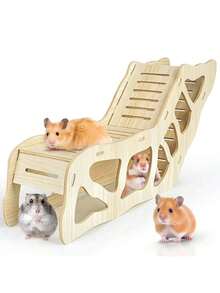Đường hầm cho chuột hamster, chỗ ẩn náu cho chuột hamster, thang leo cho chuột hamster, có thể chôn trong lót chuồng hoặc nối với thức ăn cho chuột hamster, đồ dùng cho chuột hamster, phụ kiện chuồng chuột hamster - Nhiều màu - Xem 3